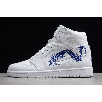 Nike Erkek Air Jordan 1 High Og Beyaz / Mavi Basketbol Ayakkabısı Türkiye - UKKNPU7Z